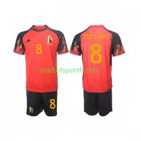 Maillot de Foot Belgique Youri Tielemans 8 Enfant Domicile Coupe du monde 2022